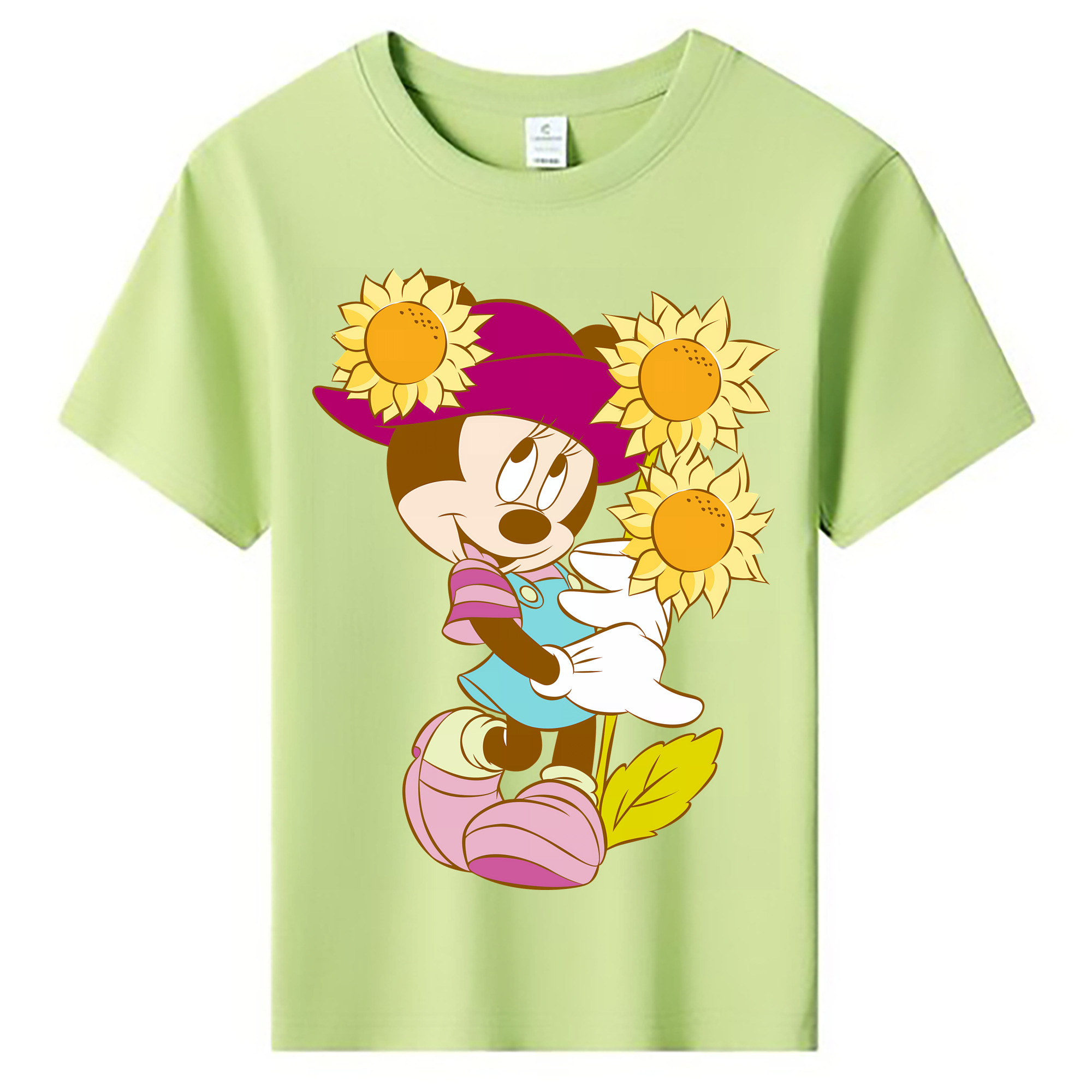 （画像用） ミッキーマウス Mickey Mouse 綿100％キッズTシャツ（フロントプリント）